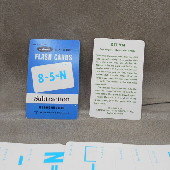 Whitman Help Yourself Math Flash Card Lot: Addition & Subtraction - Picture 8 of 10